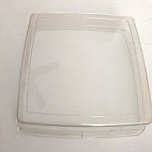 Vintage  Tupperware Large square Storage keeper clear ,no lid.